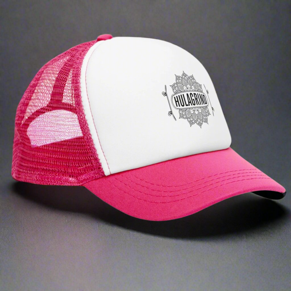 Hulagrind - Silver Mandala Skateboard Trucker Hat