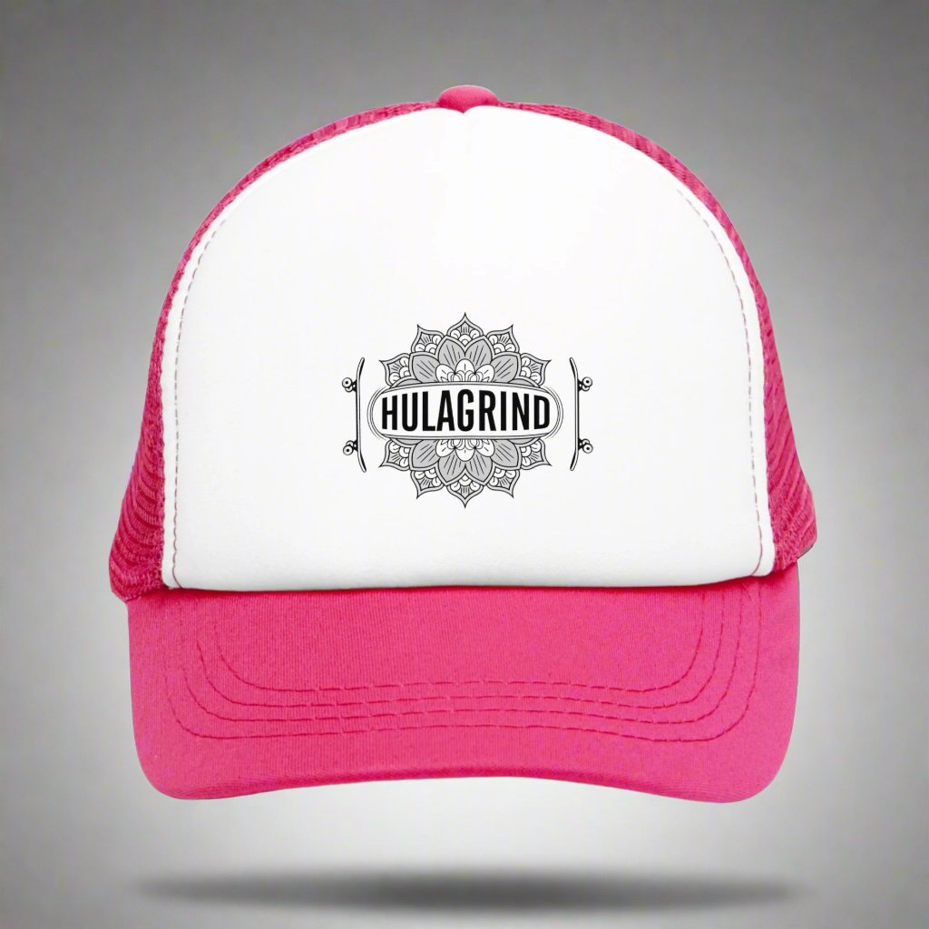 Hulagrind - Silver Mandala Skateboard Trucker Hat