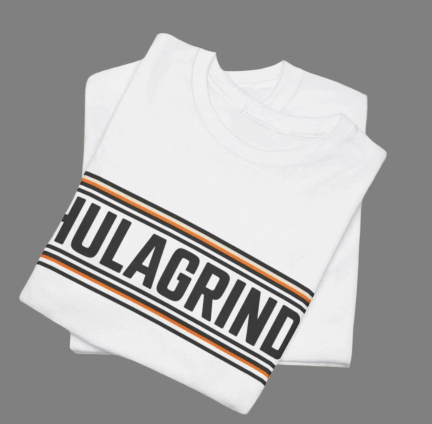 Hulagrind Striped Logo Tee