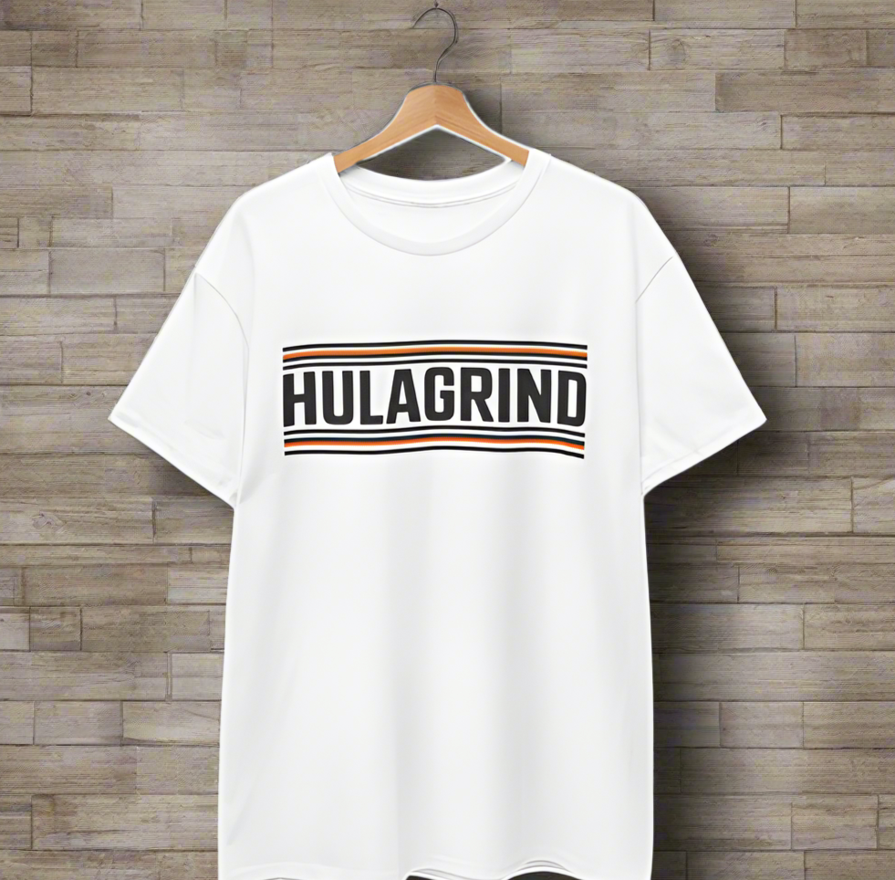 Hulagrind Striped Logo Tee