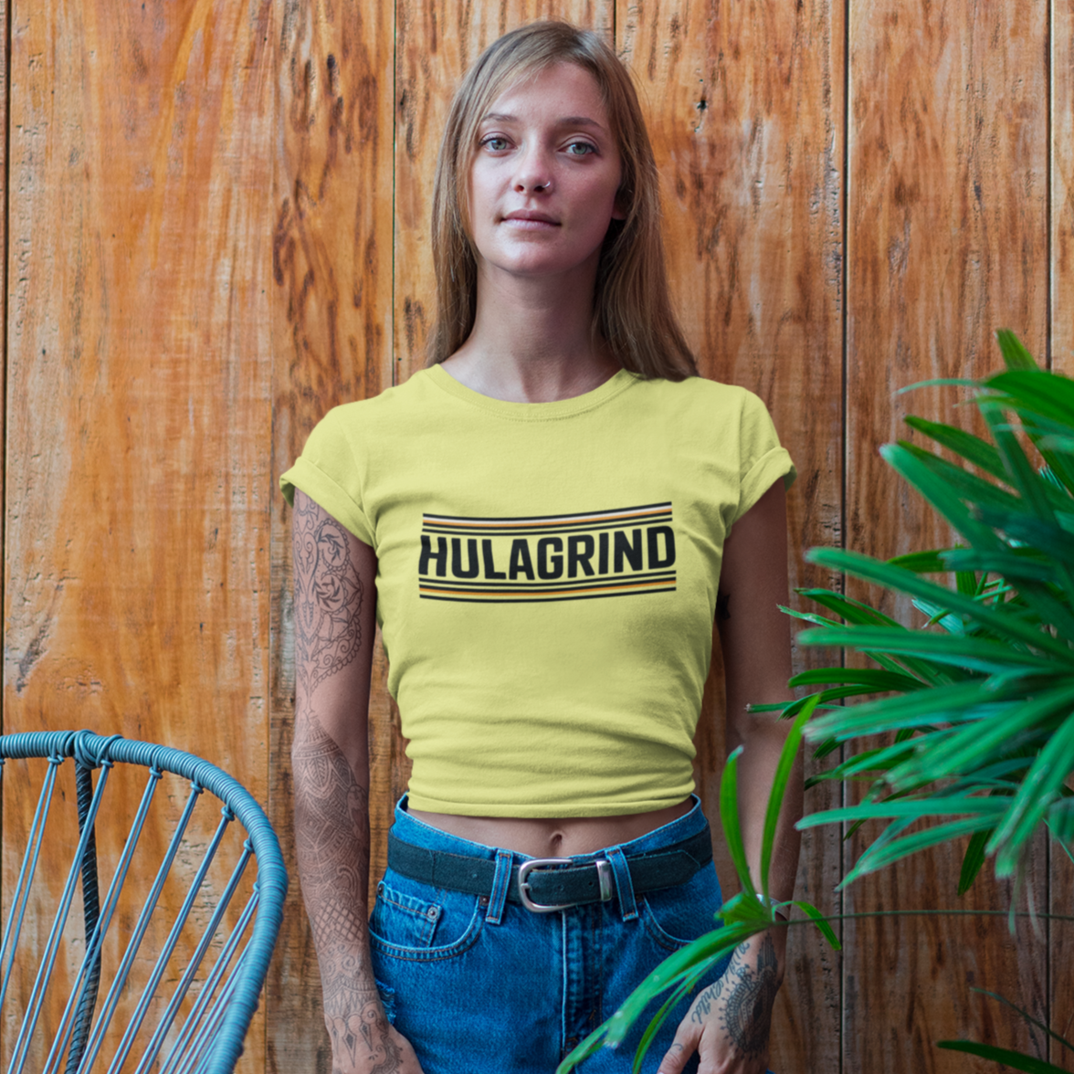 Hulagrind Striped Logo Tee
