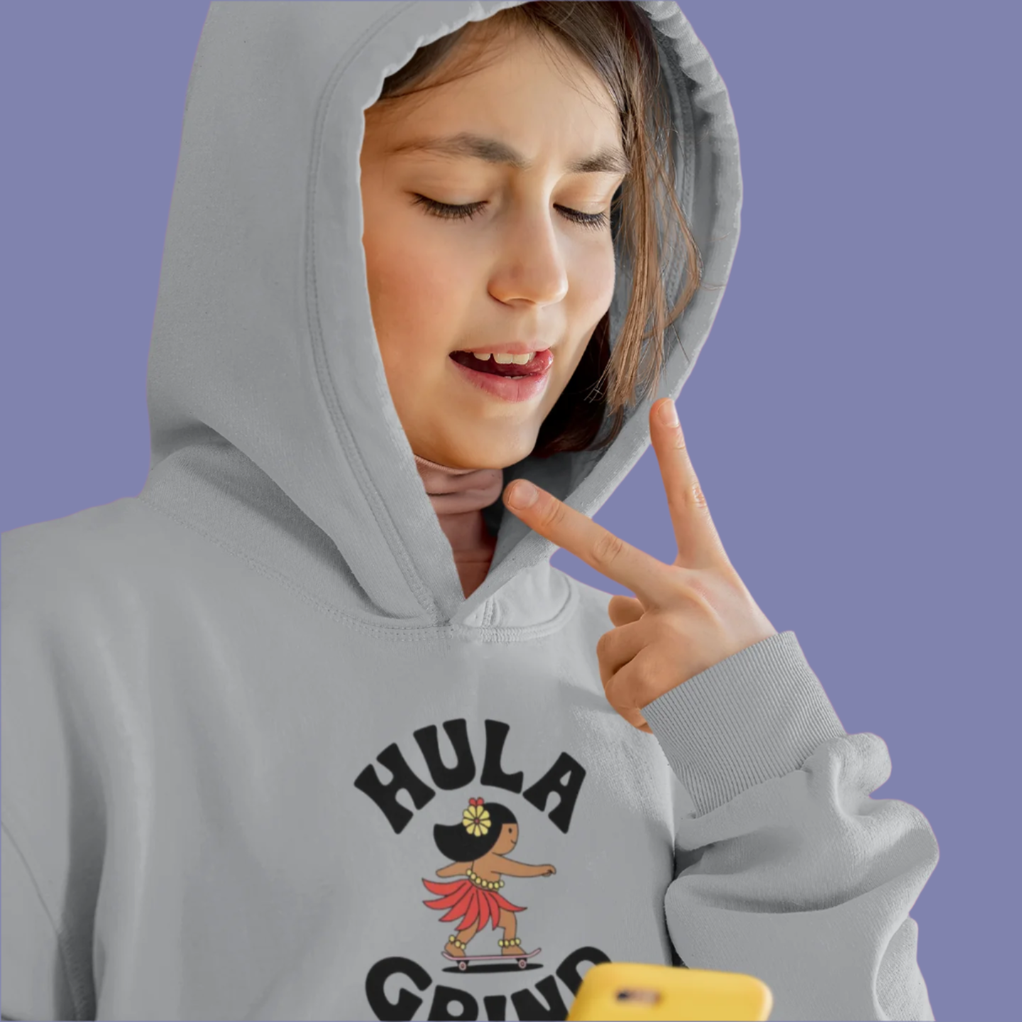 Hulagrind Kids Hawaiian Hula Girl Hoodie