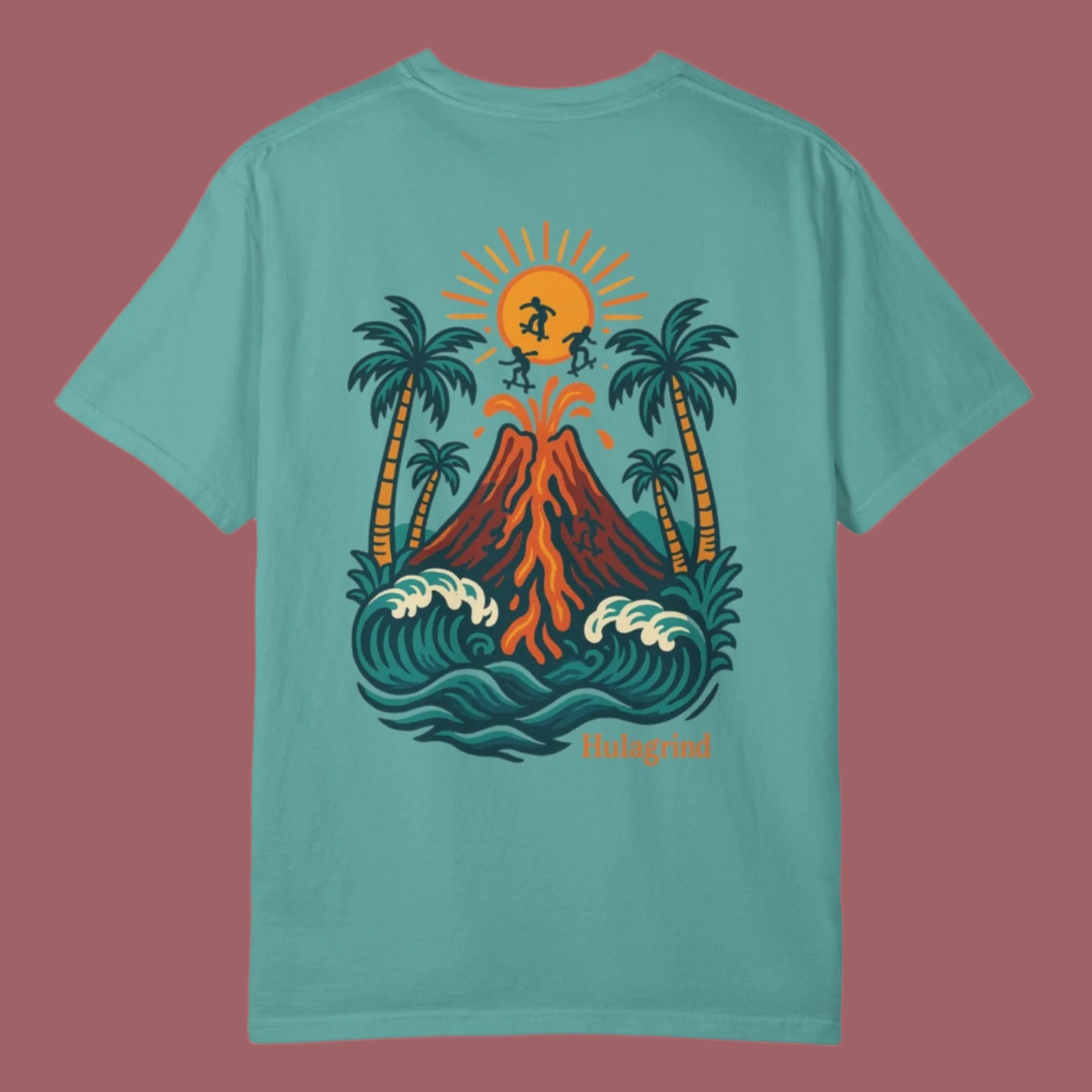 women's skate clothes, womens skateboard tees, Hawaiian skate shirt, Women's Skate Brand, surf skate tee