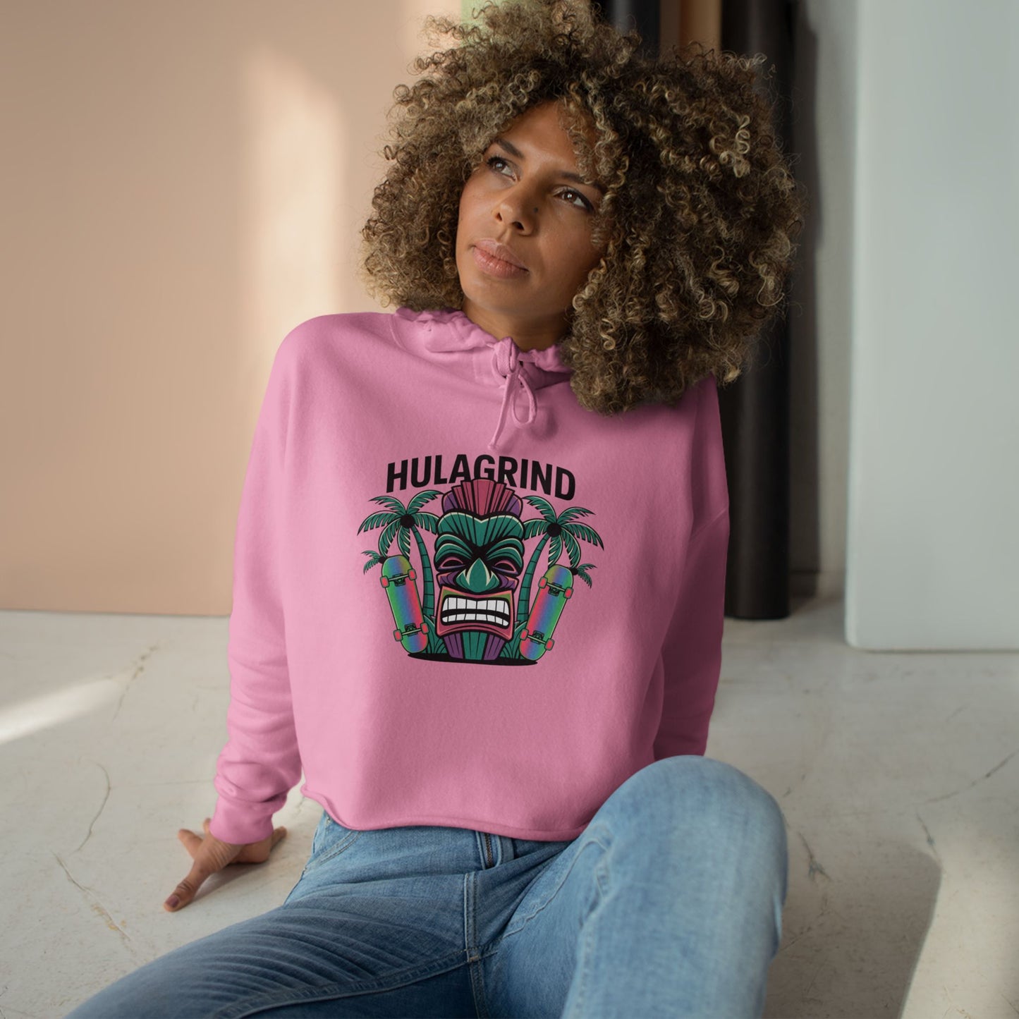 Skater girl cropped hoodies