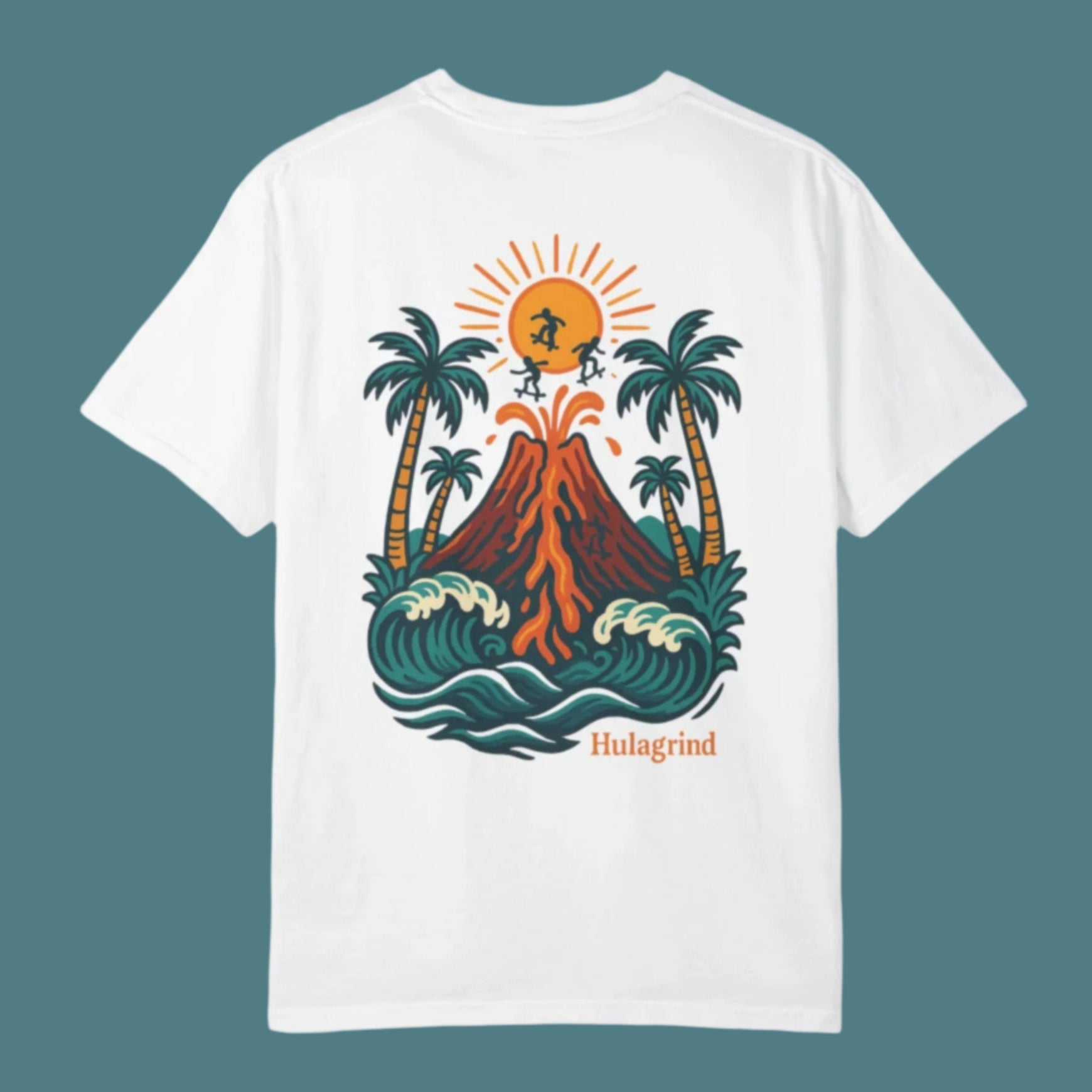 women's skate clothes, womens skateboard tees, Hawaiian skate shirt, Women's Skate Brand, surf skate tee