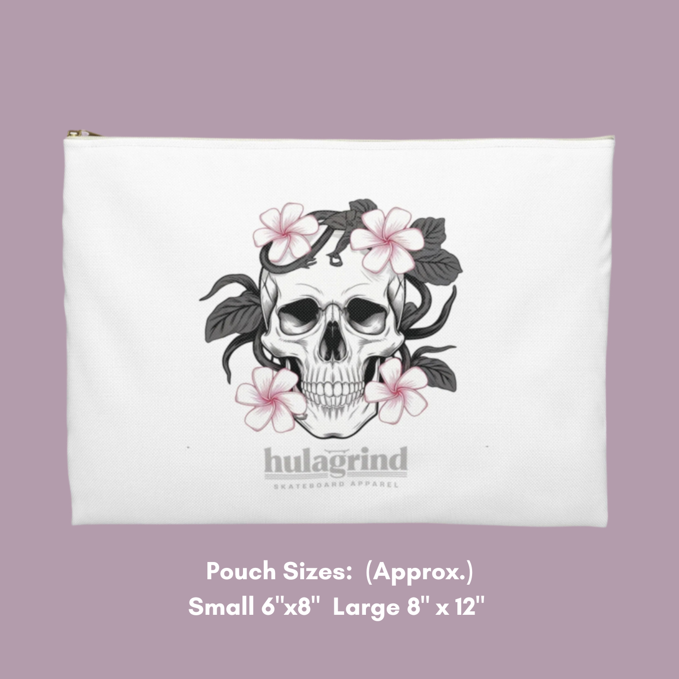 HULAGRIND Skull Floral Accessory Pouch - A Stylish Organizer for Everyday Use