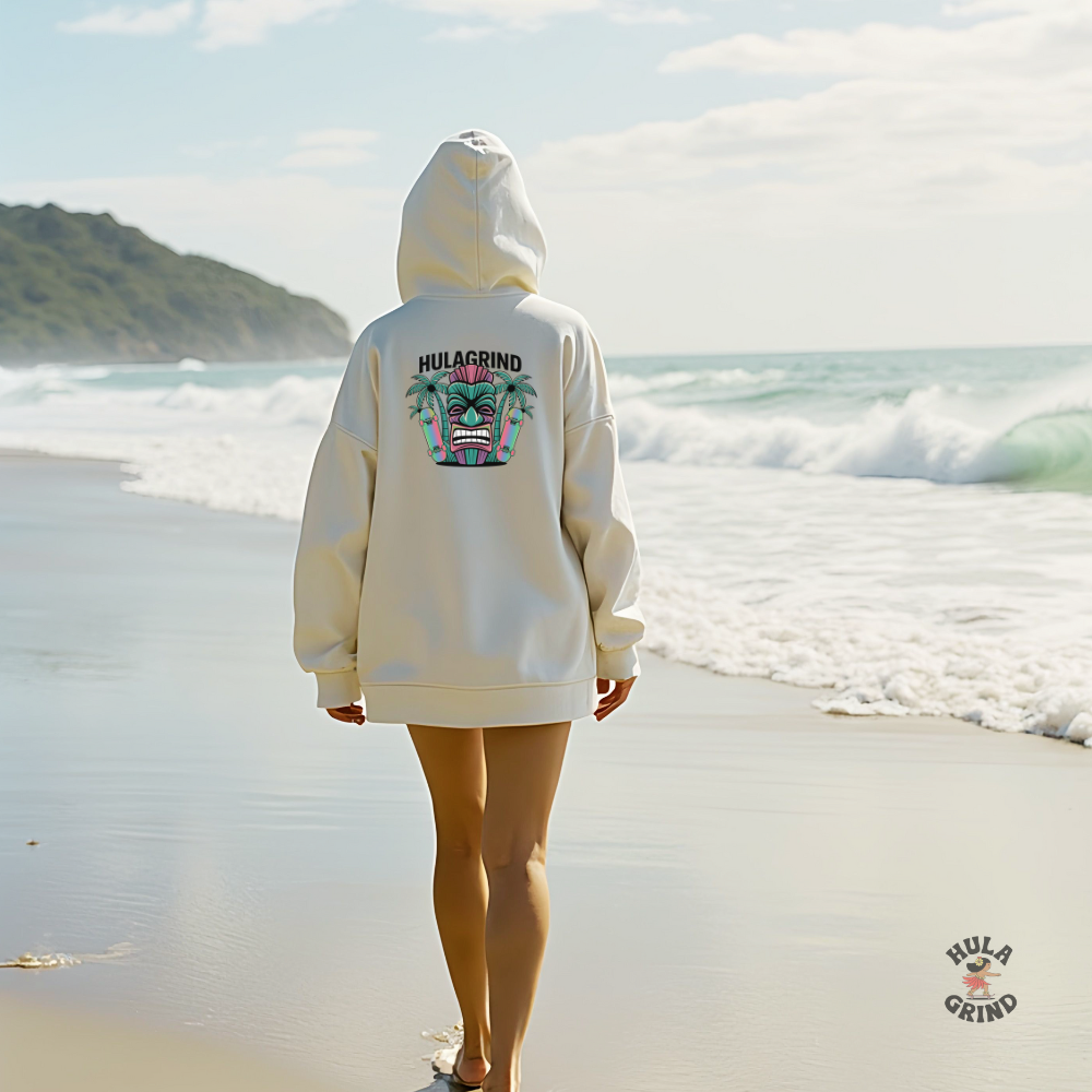 Hawaiian Tiki Zip Hoodie